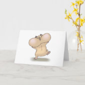 grappige dikke wangen hamster kaart (Gele Bloem)