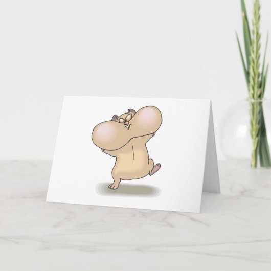 grappige dikke wangen hamster kaart (Voorkant)