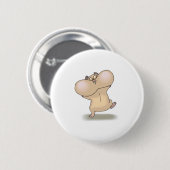 grappige dikke wangen hamster ronde button 5,7 cm (Voorkant /achterkant)