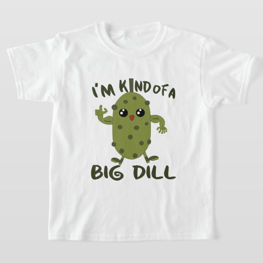 grappige dill picknick word art t-shirt (Laagn)