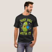 Grappige dille met augurk bowling bal bowling lief t-shirt (Voorkant volledig)