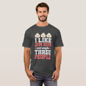 Grappige Dim Sum liefhebber Dumpling Chinees eten T-shirt (Voorkant volledig)