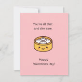 Grappige Dim Sum Valentijnsdagkaart Feestdagenkaart (Voorkant)