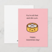 Grappige Dim Sum Valentijnsdagkaart Feestdagenkaart (Voorkant / Achterkant)