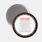 Grappige dingen die ik geleerd heb van mijn Shiba  Magneet (Voorkant / Achterkant)