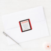 Grappige dingen die ik heb geleerd van Cavalier Ki Vierkante Sticker (Envelop)