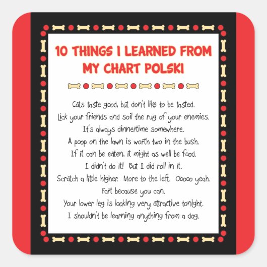 Grappige dingen die ik heb geleerd van mijn grafie vierkante sticker (Voorkant)