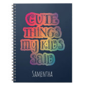 Grappige dingen die mijn kind zei Kleurrijk Notitieboek (Voorkant)