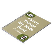 Grappige dingen die mijn Kinderen zeiden Notitieboek (Linkerzijde)