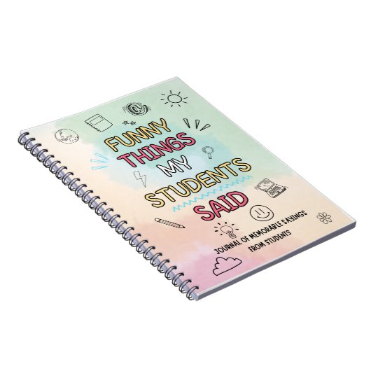 Grappige dingen die mijn studenten zei dagboek notitieboek (Rechterzijde)