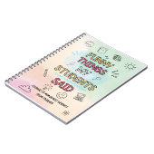 Grappige dingen die mijn studenten zei dagboek notitieboek (Linkerzijde)