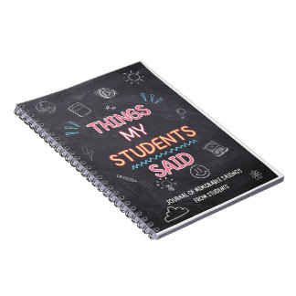 Grappige dingen die mijn studenten zei dagboek notitieboek