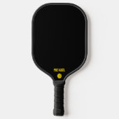 Grappige Dink Zone waarschuwingsteken Geel & Zwart Pickleball Paddle (Achterkant)