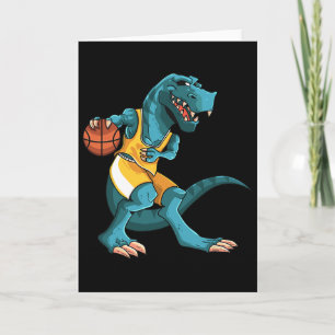 Grappige Dino Speelt Sketll T-rex Liefhebber Spele Kaart