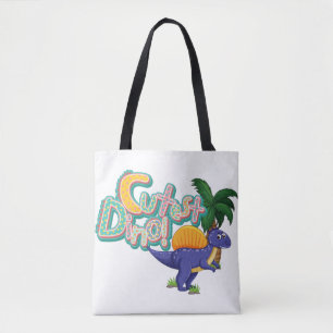 grappige dino tote bag