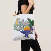grappige dino tote bag (Dichtbij)