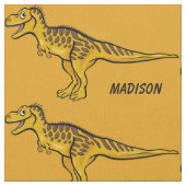 Grappige Dinosaur aangepaste naam & kleur stof (Close Up)
