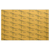 Grappige Dinosaur aangepaste naam & kleur stof (Fat Quarter)
