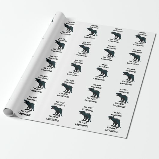 Grappige Dinosaur Cadeaupapier (Uitgerold)