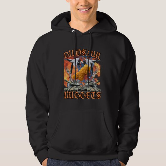 Grappige Dinosaur Chicken Nugget Bootleg Hardcore  Hoodie (Voorkant)