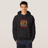 Grappige Dinosaur Chicken Nugget Bootleg Hardcore Hoodie (Voorkant volledig)