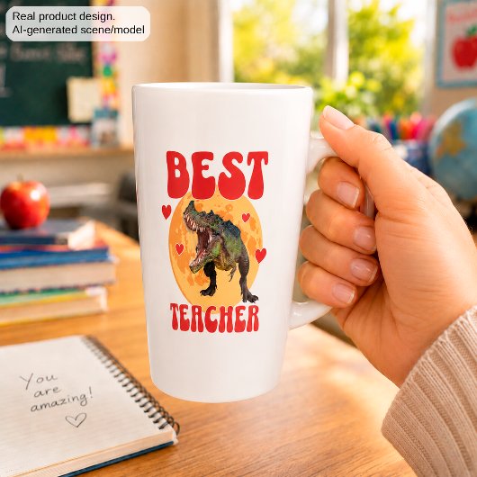 Grappige Dinosaur Dinosaur Beste Leraar Latte Mok
