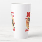 Grappige Dinosaur Dinosaur Beste Leraar Latte Mok (Voorkant)