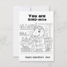 grappige Dinosaur Kleur Doolhof Klas Valentijn