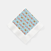 Grappige Dinosaur raceauto jongen kinderen Verjaar Servet (Hoek)