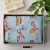 Grappige Dinosaur raceauto jongen kinderen Verjaar Tissuepapier (Geschenk)