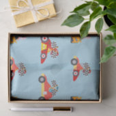 Grappige Dinosaur raceauto jongen kinderen Verjaar Tissuepapier (Geschenk)