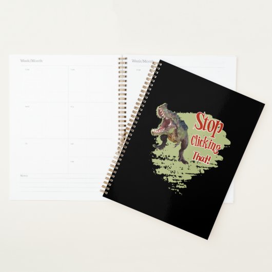 Grappige Dinosaur Stop Klikken Planner (Display)
