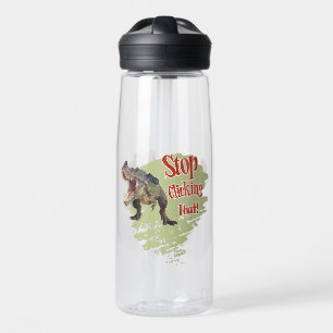 Grappige Dinosaur Stop Klikken Waterfles