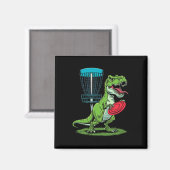 Grappige Dinosaur T-rex Disc Golf Speler Sket Golf Magneet (Voorkant / Achterkant)