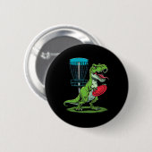Grappige Dinosaur T-rex Disc Golf Speler Sket Golf Ronde Button 5,7 Cm (Voorkant /achterkant)