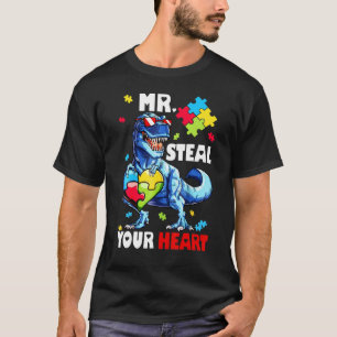 Grappige Dinosaur T Rex Omarm Autisme Bewustzijn H T-shirt