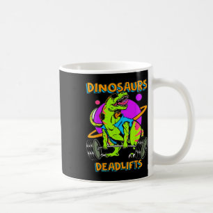 Grappige dinosauriërs en deadlifts gewichtheffen b koffiemok