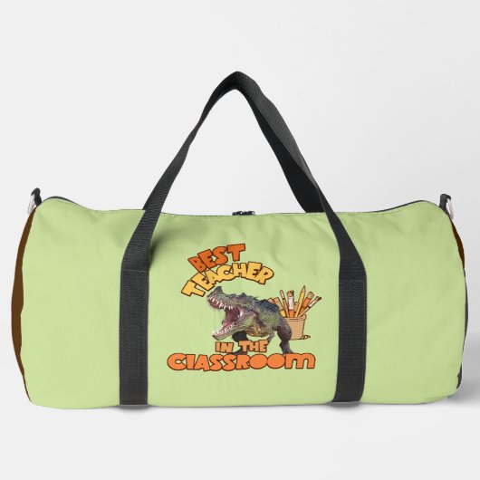 Grappige Dinosaurius Kunstleraar Creatieve Klas Plunjezak (Voorkant)
