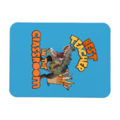 Grappige Dinosaurius Kunstleraar Creatieve Klaslok Magneet (Horizontaal)