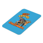 Grappige Dinosaurius Kunstleraar Creatieve Klaslok Magneet (Linkerzijde)