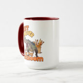 Grappige Dinosaurius Kunstleraar Creatieve Klaslok Mok (Voorkant links)