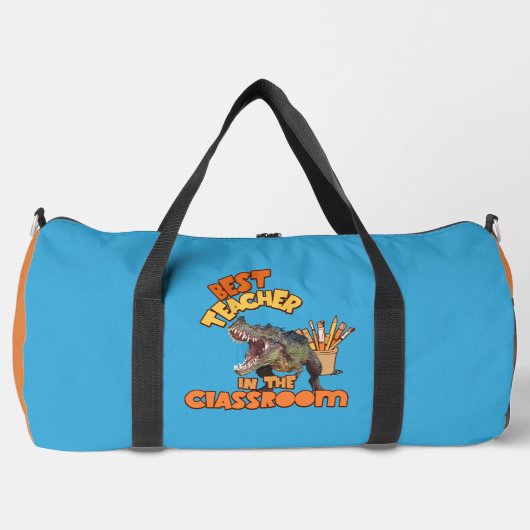 Grappige Dinosaurius Kunstleraar Creatieve Klaslok Plunjezak (Voorkant)