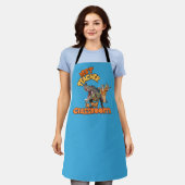 Grappige Dinosaurius Kunstleraar Creatieve Klaslok Schort (Gedragen)