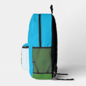 Grappige dinosaurus 2e klas gepersonaliseerde naam bedrukte rugzak (Rechts)