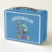 Grappige dinosaurus 3e graad gepersonaliseerde naa (Achterkant)