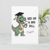 Grappige Dinosaurus Afstudeerkaart – Kid van een G Bedankkaart (Staand voorkant)