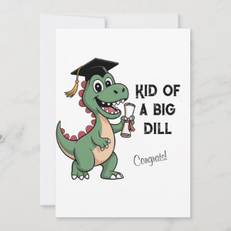 Grappige dinosaurus afstudeerkaart – Kid van een g Bedankkaart
