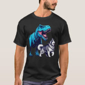 Grappige dinosaurus Alaskan Malamute Walking Honde T-shirt (Voorkant)