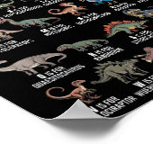Grappige Dinosaurus Alfabet Abc Voor Jongens Dino Poster (Hoek)