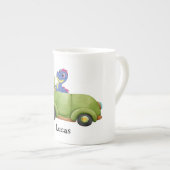 Grappige dinosaurus antiek auto School kinderen Ve Porselein Kop (Voorkant rechts)